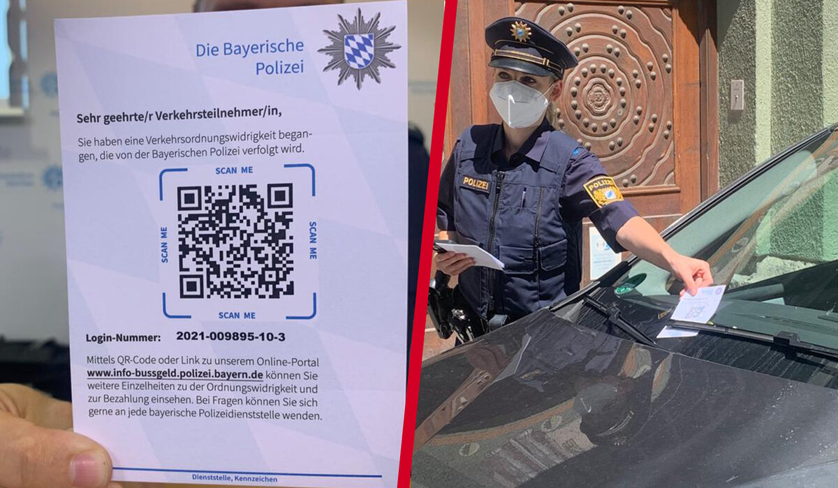 Münchner Polizei Strafzettel künftig als QRCode abrufbar